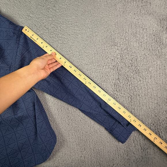 Rogue Territory Sashiko Oxford Work Shirt Mens S Navy Blue USA Button Down NEW - Picture 9 of 10